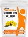 BulkSupplements.com Mullein Leaf Extract - Verbascum Thapsus, Mullein Supplement - Integratore di erbe per il supporto immunitario - Gluten Free, 1g per Serving, 1kg (2.2 lbs) (Pack of 1)