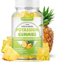 Softbear Potassium Chloride Gummies 1200mg, Zucchero-Free Potassium Gummies per adulti Supporto Gambe Gambe ad alta potenza Potassium Chloride Supplement, Ananas Flavor 60 Count