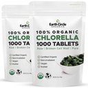 Clorella Organica Tablets 1.000 Conte | Superfood ad alta potenza | Pillole di clorofilla da 100% Pure Green Algae | Parete cellulare rotto per Max Absorption | Vegan, Kosher, Non-GMO | 4 schede al giorno (2-Pack)