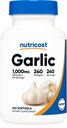 Aglio Nutricost 1000mg, 240 Softgels - Inodore, Premium Gluten