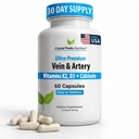 Integratore di Vein & Artery - Integratore di flusso sanguigno con Calcio - Supporto per Circolazione Sangue per Uomini, Donne - Circulation and Vein Support - 60 ct