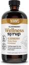 Norm's Farms Wellness Black Elderberry Syrup with Honey, Cinnamon & Cloves - Made in Italy, Natural Immune Support, No Alcohol or Fillers, Gluten-Free, Non-GMO, Vegan, Pure Elderberry Juice Syrup - 8 Oz
