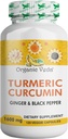 Organic Veda Turmeric e Ginger Capsule 120 Pillole - Curcumina Turarchica Organica con Pepe Nero per Supporto Giunto - Non OGM, Gluten Free, Turmeric e Ginger Supplement (95% curcuminoids)