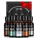 ISNER MILE Beard olio Kit per gli uomini Condizionatore: Cedarwood Sandalwood Sage Orange Unscented, Mustaches Soften Moisturizing, San Valentino Regali per Lui Marito, Padri Regali di compleanno per Papà Uomo Fidanzato