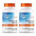 Miglior Dottore, (2 Pack) Vitamina D3, 125 mcg (5000 IU), 360 Softgels