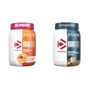 Dymatize ISO100 Polvere di proteine idrolizzate, Isolato di siero al 100%, Sapore di ciambella smaltata di Dunkin, 20 porzioni & ISO100 polvere di proteine idrolizzate, proteine isolate al 100% di siero di latte, 25g di proteine, 5.5g BCAA