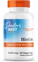 Medici Migliore biotina, Supporta capelli, pelle, &amp; unghie, Non OGM, Gluten Free, Soy Free, Vegan 120 Veggie Caps