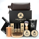 Regali per gli uomini, Regali di compleanno del padre per gli uomini di papà, Set completo di Grooming & Trimming, Kit di cura del cuscinetto con 2 Beard olio di crescita/Balm/Brush/Comb/Shaving Soap/Cup&Storage Bag