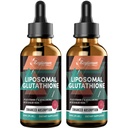 2000MG Glutathione Liquido Gocce, Assorbimento Ultra Alto, Detossificazione Naturale, Sistema Immune & Supprot*, L-Glutathione, Vitamina C & Acido Ialuronico, Capsule Alternativa, 4.05 OZ