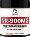 NAD Nicotinamide Riboside Resveratrolo 900mg Plus Resveratrolo 100MG - Produzione cellulare & Restauro, Pozzo invecchiante, Vitalità complessiva - 80 capsule