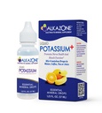 ALKAZONE Liquid Potassium+ | Supplementi liquidi hanno un tasso di assorbimento più veloce | Concentrato | Modo più semplice per prendere Potassium | Gustoless Flavorless | 1.25 Oz, Libero, Confezione da 1