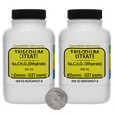 Citrato di trisodio [Na3C6H5O7] 99+% USP Grade Powder 1 Lb in due bottiglie Space-Saver