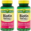 Spring Valley - Biotin 5000 mcg, 240 Softgels di Spring Valley (Pack of 2)