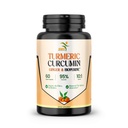 Curcumina currica con zenzero, BioPerine Pepe Nero, 95% Curcuminoidi, Giunto Naturale & Assistenza Fiammatoria Sana, Integratore Tumerico Antiossidante, 60 Capsule Veggie, Made in USA, da SMS