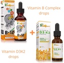 Gocce del complesso della vitamina B + Vegan vitamina D3 K2 gocce