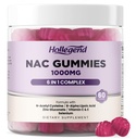6 in 1 NAC Gummies, Chewable N Acetyl Cysteine 1000mg Supplemento per Bambini & Adulti, con ALA, Zinco, Vitamina C & E, Selenio, Supporto Antiossidante & Immune System, Aroma di mirtillo, Sugar Free, 60 Ct