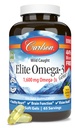 Carlson - Elite Omega-3 Gems, 1600 mg Omega-3 acidi grassi compresi EPA e DHA, Norvegese, Wild-Caught Fish Oil Supplement, Sostenibilmente Source Omega 3 Fish Oil Capsules, Lemon, 130 Softgels