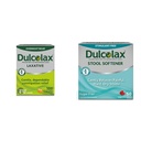 Dulcolax Stimulant Laxative Tablets (100 Conte) Gentle Overnight Constipation Relief, Bisacodyl 5mg & Stool Softener Laxative Liquid Gel Capsules (50ct) Gentle Relief, Docusate Sodium 100mg