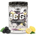 PMD Sports ACG3 completamente ricaricato - Elettrizzante polvere pre allenamento - Alta energia e pompa pre allenamento per gli uomini e le donne per massimizzare messa a fuoco, resistenza e prestazioni - BlackBerry Lemonade (30-60 Serve)