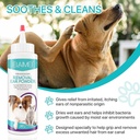 Pulitore dell'orecchio del cane, Lavaggio dell'orecchio per cani e gatti, Polvere di rimozione dei capelli dell'orecchio del cane, Trattamento dell'infezione dell'orecchio dell'animale domestico, Rimuove efficacemente Debris, Waxy, Buildup e l'odore dell'orecchio, Soothes Itchy & Ears infiammato