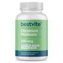 BESTVITE Chromium Picolinate 200mcg (250 capsule vegetariane) - No Stearates - No Dicalcium Phosphate - Vegan - Gluten Free - Non OGM
