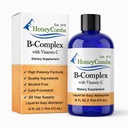 HoneyCombs Vitamin B Complex Drops – Supplemento liquido con vitamina B1, B2, B3, B5, B6, B7, B9, B12 & Vitamina C – Super B Vitamine Complesse – Integratore di Vitamina Liquida Senza Alcol, 16 Fl Oz.