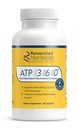Alimentari Ricercati ATP 360 - Integratori mitocondriali per sostenere il ciclo di energia intero e i membrane cellulari - Integratori ATP clinicamente ricercati, Alta dose CoQ10, Acido R-Lipoico & PQQ, 90 capsule