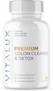VITALUX || #1 Tasso di Pulitura & Detox Premium || Aumentare la digestione, Salute del Gut, Diminuzione Bloating | Formula Ultra Dosed w/ 10 potenti ingredienti | 3rd Party Tested + USA Made - 60 capsule