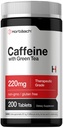 Horbäach Caffeine Pills 200mg | con tè verde | 200 compresse | Vegetariano, Non OGM & Gluten Free