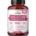 Myo e D-Chiro Inositol Supplemento per le donne - Fertilità Supplemento per le donne con Ideale 40:1 Ratio Myo & D-Chiro Inositol D3 & Methylfolate Ovarian Support Vitamins - ISO Lab Tested (30 Serve)