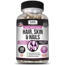 Kaya Naturals Capsula per capelli BIOTIN Vitamina D Vitamina B-12 A Acido Folico Supporto per capelli Vitamina Supplemento - 180 Conte