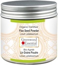 Polvere pura di semi di lino (Linum usitatissimum) certificata organica 100gm (3,5 oz)