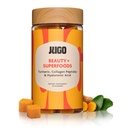 JUGO Beauty + SUPERFOODS | Supplemento per unghie della pelle dei capelli con acido ialuronico e curcuma | 40 conteggio Gummies a base vegetale | Gelatin-Free, Non- OGM, Made in USA