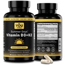 Vitamina D3 + K2 - Assorbimento Max, 5000 IU D3 & 100 mcg K2 MK-7 (Menaquinone-7) con BioPerine - Bone, Cuore e Supporto Immune - Non OGM, Gluten Free, Soy Free - 90 capsule - Supplemento giornaliero