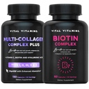 Vitamine vitali Multi Collagen Plus Pillole + Biotin Complex Pills