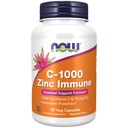 NOW Integratori alimentari, C-1000 & Zinc Immune, Formula di supporto stagionale*, Protezione antiossidante*, 90 capsule di Veg