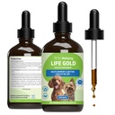 Pet Wellbeing Life Gold for Dogs - Supporta la disintossicazione, Immune System Health, Antiossidanti - Vet-Formulated Herbal Supplement – 4 oz (118 ml)