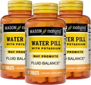 Mason Natural Water Pill with Potassium and Calcium - Supporta l'equilibrio fluido, aiuta a alleviare Bloating and Swelling, Natural Diuretic Supplement, 90 compresse (Pack of 3)