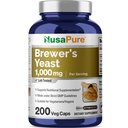 NusaPure Brewers Yeast 1000mg 200 Caps vegetariani (non OGM, Vegan)