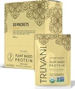 Truvani Vegan Pea Protein Powder | Banana Cinnamon | 20g Organic Plant Based Protein | Single Serving Travel Packets | 10 Servings | Keto | Gluten & Dairy Free | Low Carb | No Aggiunto Sugar