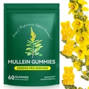 Gummie di Mullein per Detox polmonare, 2000mg Estratto di foglie di Mullein per il supporto respiratorio & digestivo & immunitario, Integratore di erbe di Mullein Organico per il sollievo del muco per il respiratorio, Immune, Vegan 60 Gummies