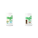 Vega Proteine e Greens Protein Powder, Vanilla - 20g Plant Based Protein Plus Veggies, Vegan & Protein e Greens Protein Powder Chocolate (19 Servings) - 20g Plant Based Protein Plus