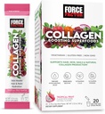 Fattore di Forza Collagen Boosting Superfoods con Biotina, Acido Ialuronico, Bamboo e Capelli, Pelle e Vitamine Unghie, Rinforzante Unghie e Supplemento Pelle, Frutta Tropicale Flavor, 20 Stick Packs