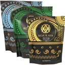 8 oz Koa Kava Bundle con Tongan Premium, Waka Fijian e polvere di radice di Vanuatu Waka Kava
