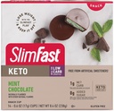 SlimFast Keto Fat Bomb Snack Cup, Mint Chocolate, Keto Snacks per la perdita di peso, Carb basso con 0g Aggiunto Zucchero, 14 Contenitore Box (Packaging May Vary)