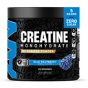 Tutto nero Creatina Monhydrate | 60 Serve | Blu Razz | Polvere micronizzata aminoacido | Muscoli di supporto | Energia cellulare | Funzione cognitiva | Gluten-Free e Keto Friendly