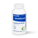 MAJOR Simethicone Gas Relief 80 mg - Anti flatulenza, Bloating e Gas Pressure Aid - 100 compresse masticabili (1 confezione)