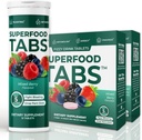 Superfood Tabs Superfoods Azienda Detox Cleanse Drink - Integratore di nutrizione per le donne e gli uomini - Supporto Peso sano, Salute digestiva, Cravings & Bloating Relief - Mixed Berry Flavor [60 compresse]