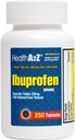 HealthA2Z® Ibuprofen 200mg | Rilievo del dolore | Aches del corpo | Headache | Arthritis | Cramps | Back Pain | Riduzione della febbre... (250 Conteggio)