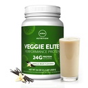 MRM Nutrition Veggie Elite Performance Protein | Vanilla Bean Flavored| Plant-Based Protein| Facile da Digerire | con BCAAs| Vegan + Gluten-Free | Clinically Tested| Digestive enzimi | 30 Servings